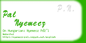 pal nyemecz business card